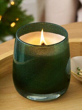 Better Homes & Gardens Holiday Scented Glitter Jar Candle Noble Fir and Pine 14o